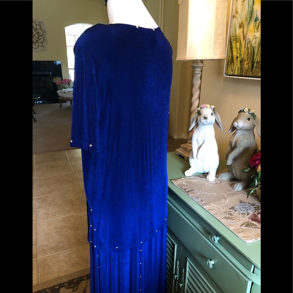 Peaces U.S.A. Vintage Royal Blue Skirt Set - Picture 2 of 5